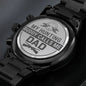 Customized Engraved Black Chronograph Watch