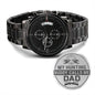Customized Engraved Black Chronograph Watch
