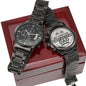 Customized Engraved Black Chronograph Watch