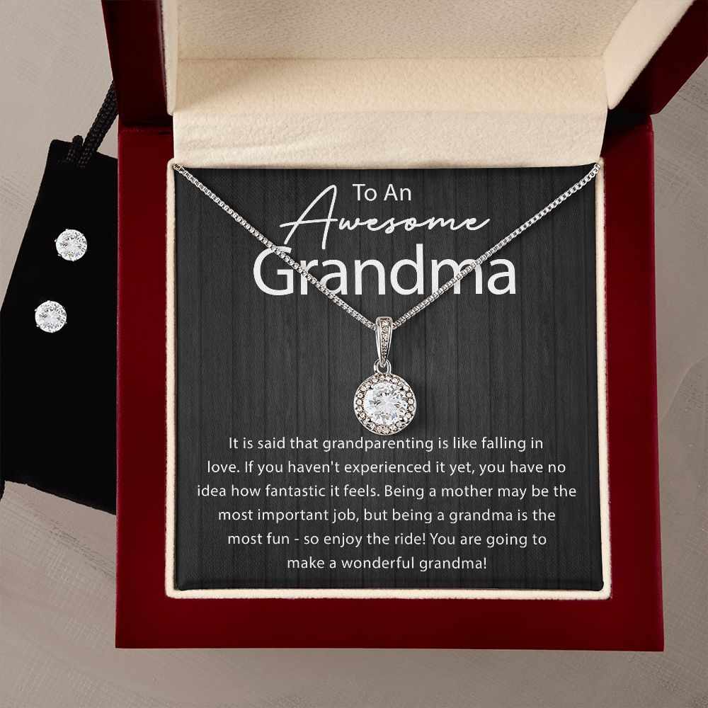 Eternal Hope Necklace with Cubic Zirconia Earrings