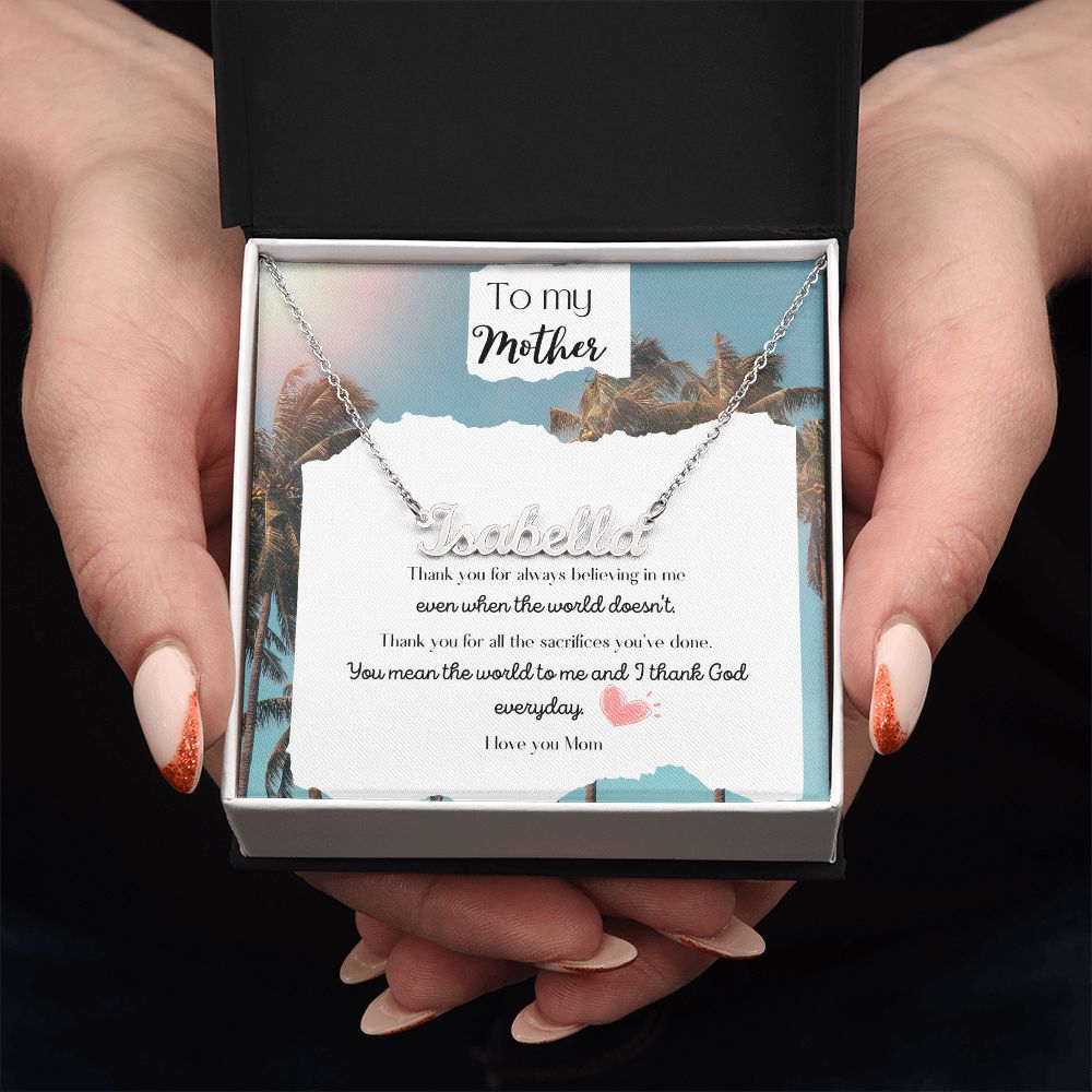 To my Mother custom beautiful name necklace