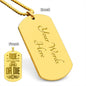 Engraved Dog Tag Necklace