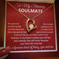 To My Stunning Soulmate Message Card with Necklace Gift Box