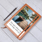 "The Spot where my soul sings with joy" leather cover journal