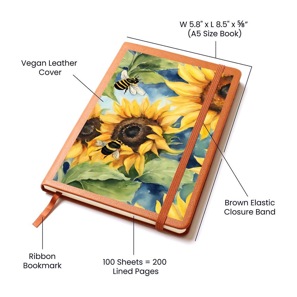 Sunflowers & Bees Journal cover