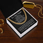 To My man I can't Imagine Life Without You - Message Card with Cuban Chain Link Necklace
