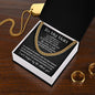 To My man I can't Imagine Life Without You - Message Card with Cuban Chain Link Necklace