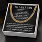 To My man I can't Imagine Life Without You - Message Card with Cuban Chain Link Necklace