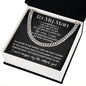 To My man I can't Imagine Life Without You - Message Card with Cuban Chain Link Necklace