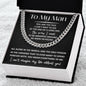 To My man I can't Imagine Life Without You - Message Card with Cuban Chain Link Necklace