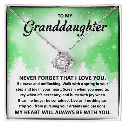 To My Granddaughter Pursuing your Dreams