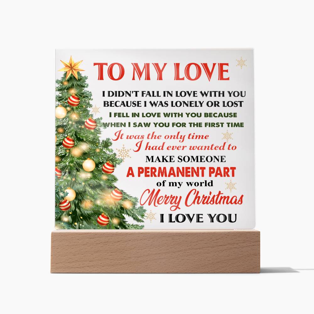 To My Love this Christmas