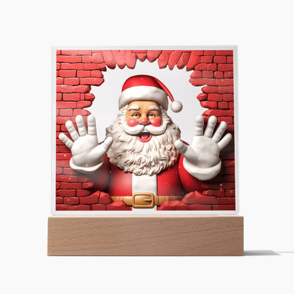 Santa Surprise Acrylic Plaque