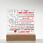 To My One and only Acrylic