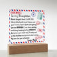 AirMail Acrylic Plaque To My Daughter
