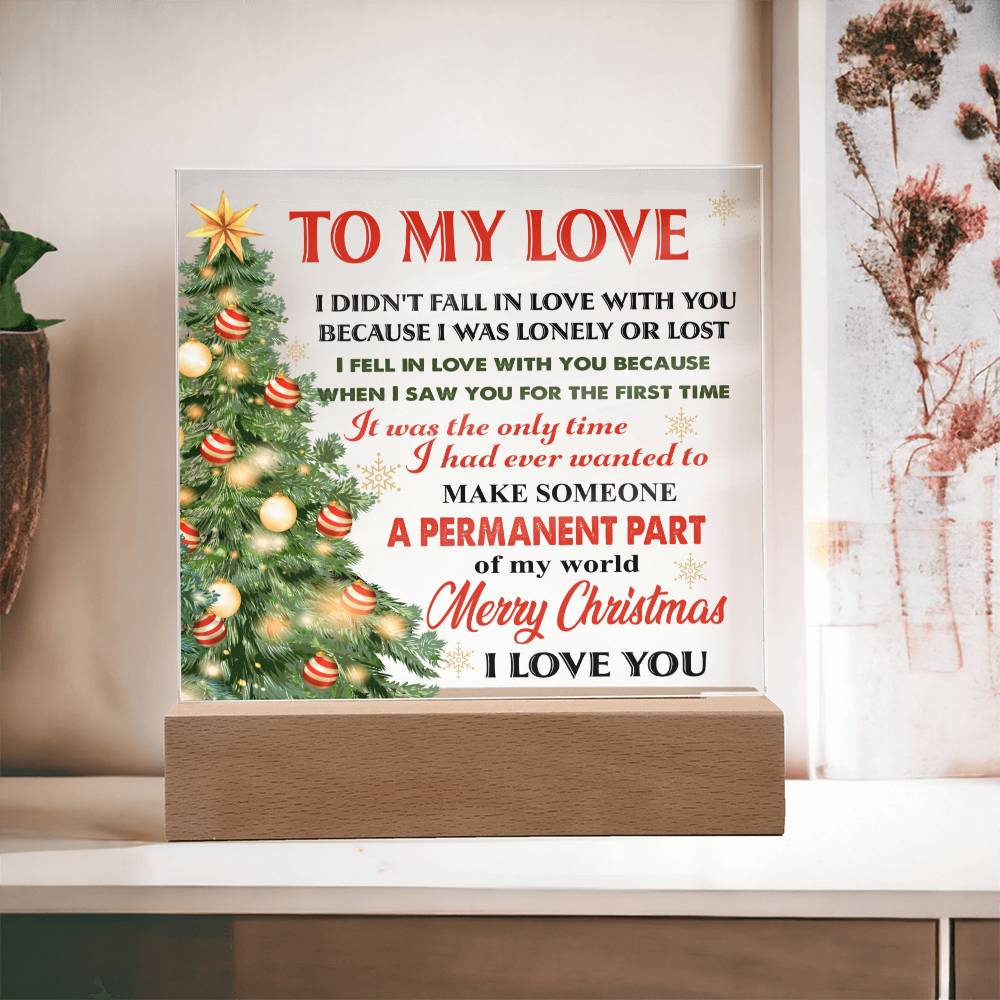 To My Love this Christmas