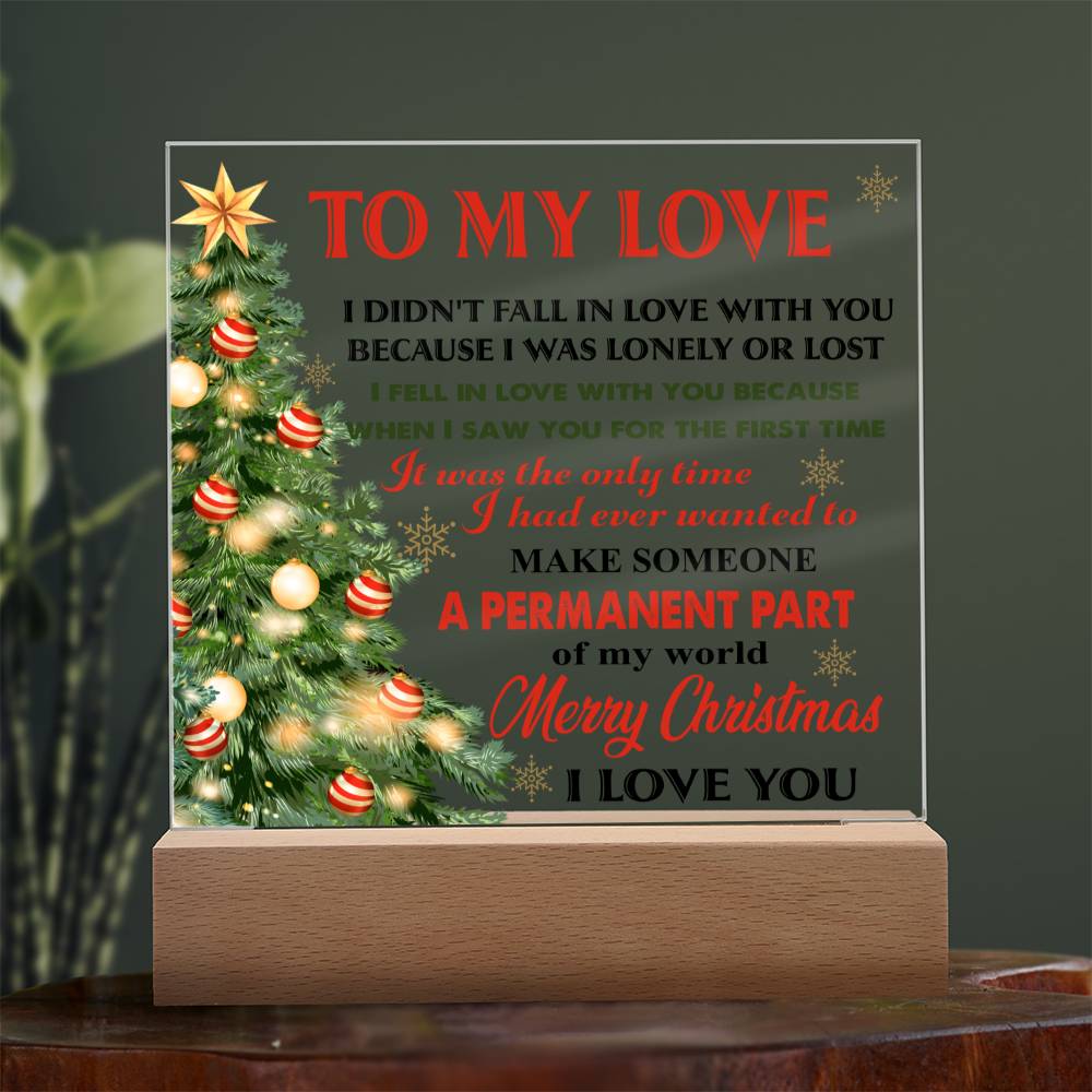 To My Love this Christmas