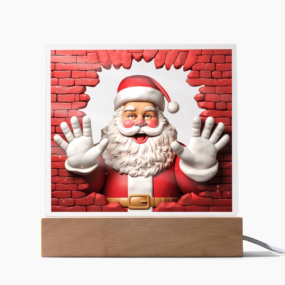 Santa Surprise Acrylic Plaque