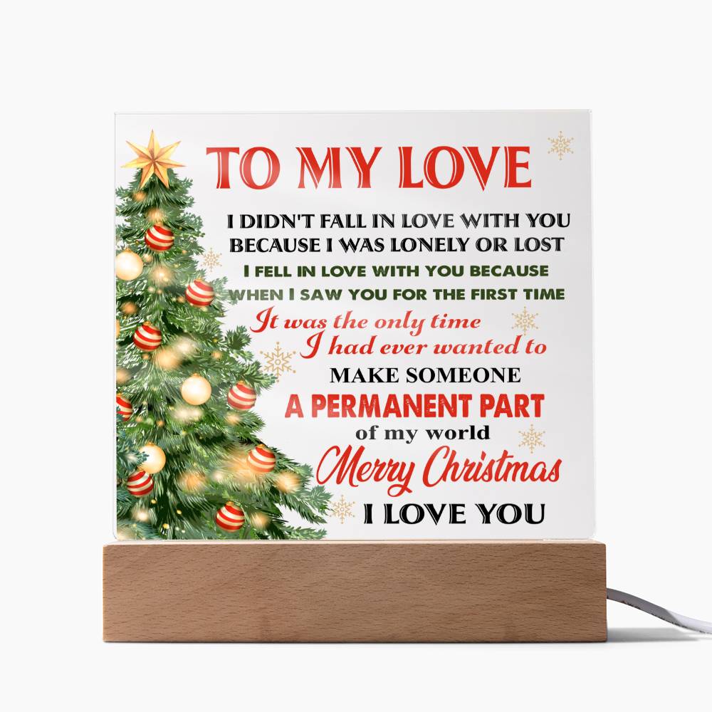 To My Love this Christmas