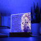 To My Daughter Square Acrylic Plaque