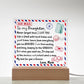 AirMail Acrylic Plaque To My Daughter