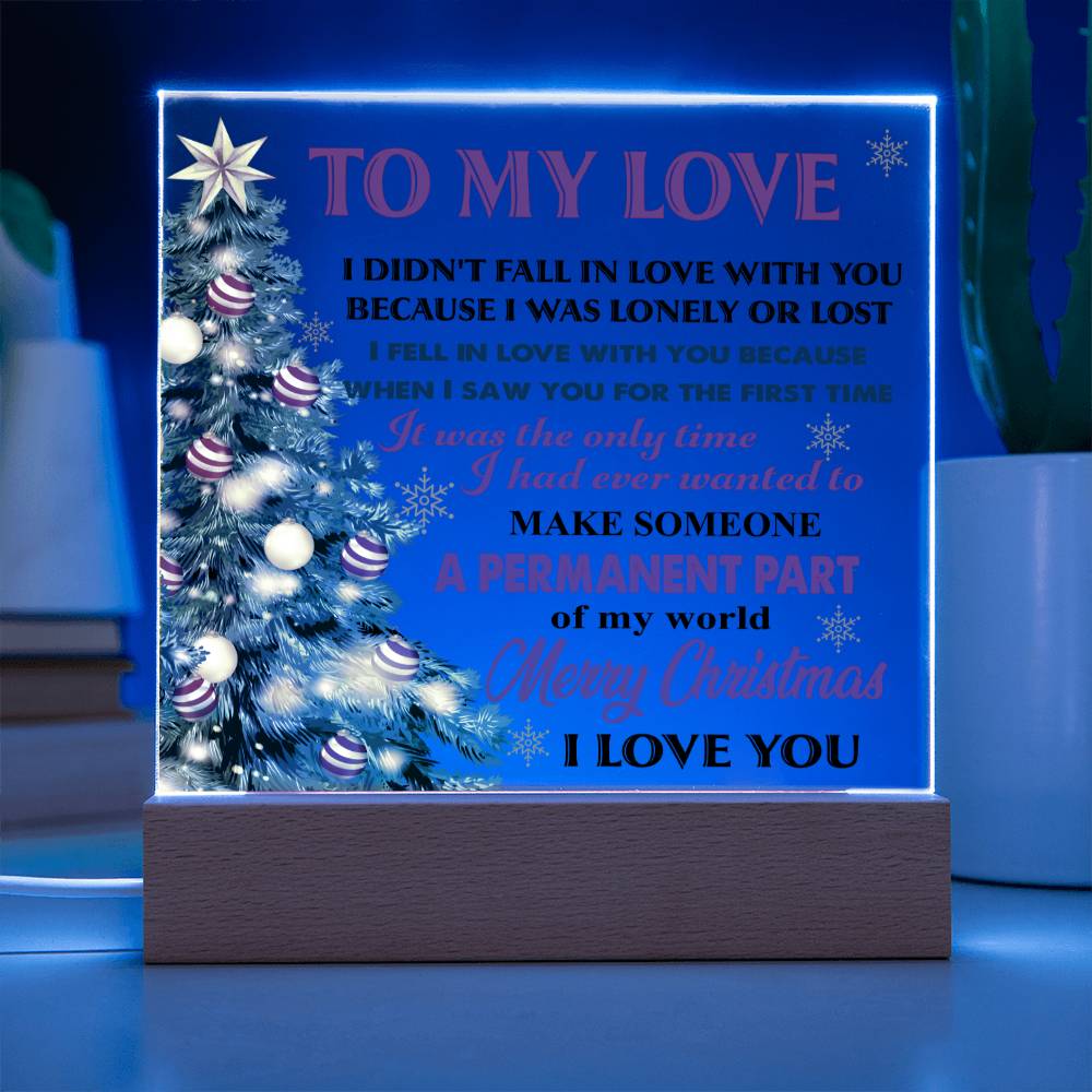 To My Love this Christmas