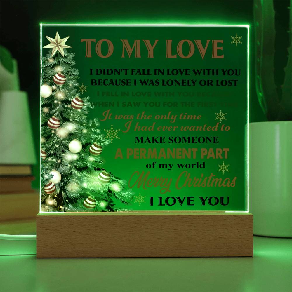 To My Love this Christmas