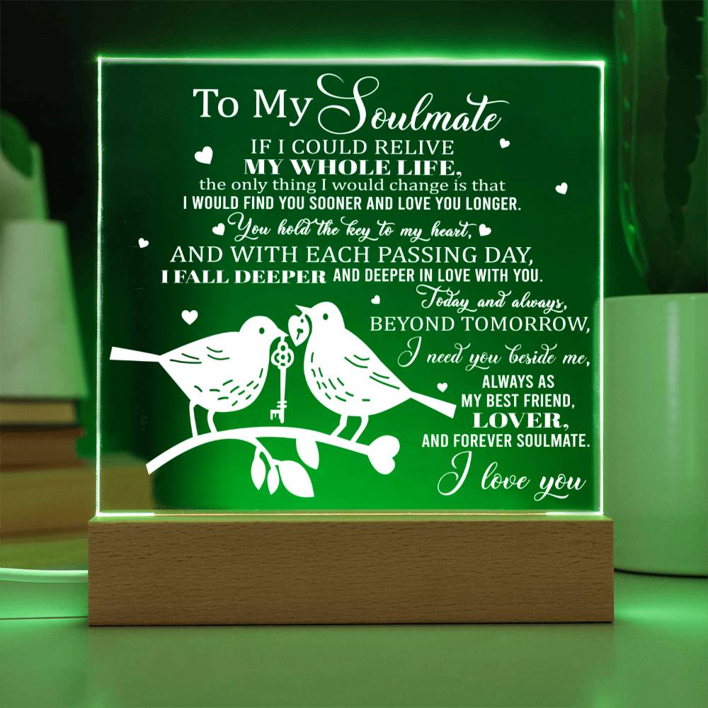 To My Soulmate Acrylic Plaque