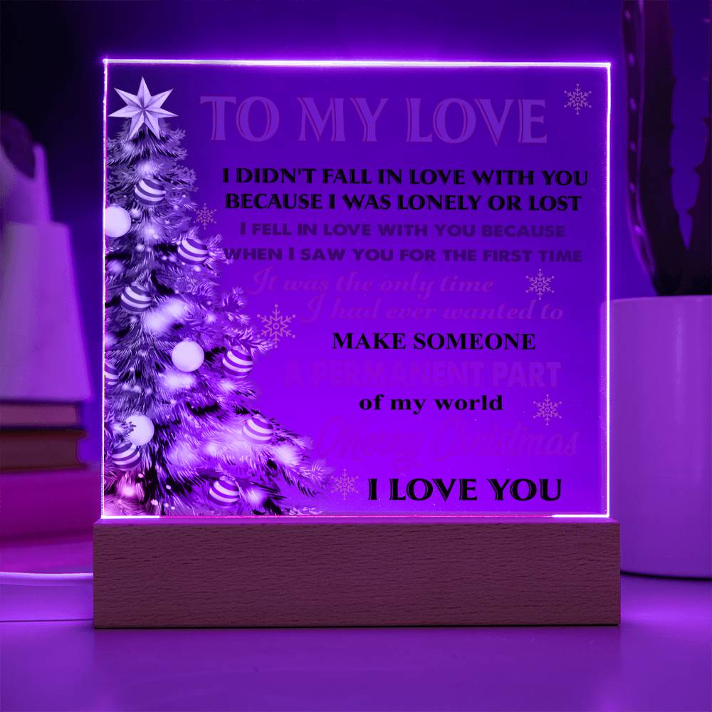 To My Love this Christmas