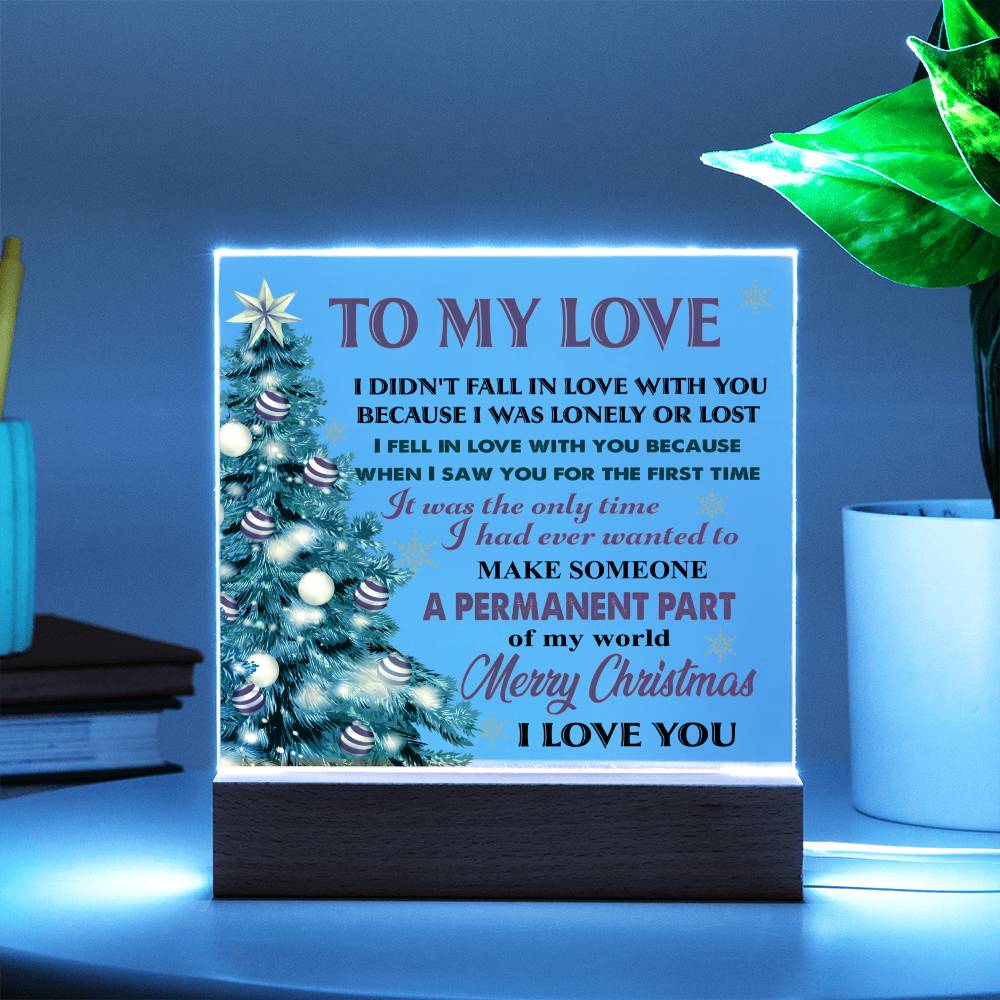 To My Love this Christmas