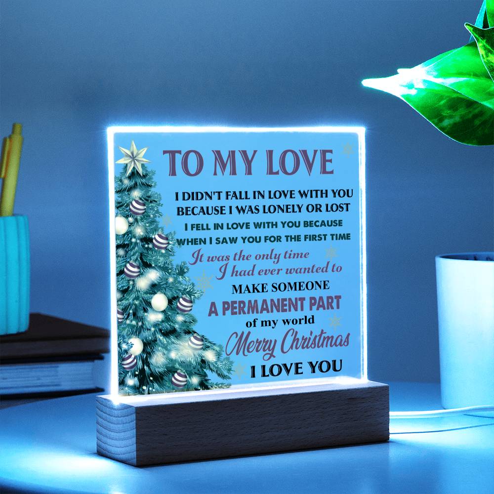 To My Love this Christmas