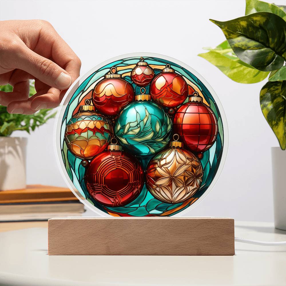 Christmas Balls Acrylic Plaque