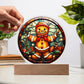 Gingerbread Acrylic Circle Plaque