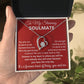 To My Stunning Soulmate Message Card with Necklace Gift Box