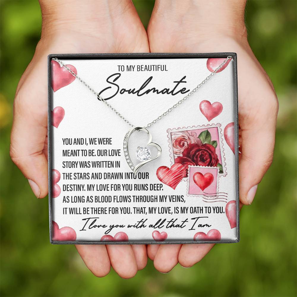 To my Beautiful Soulmate, I love you with all that I am Message Card Gift