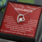 To My Stunning Soulmate Message Card with Necklace Gift Box