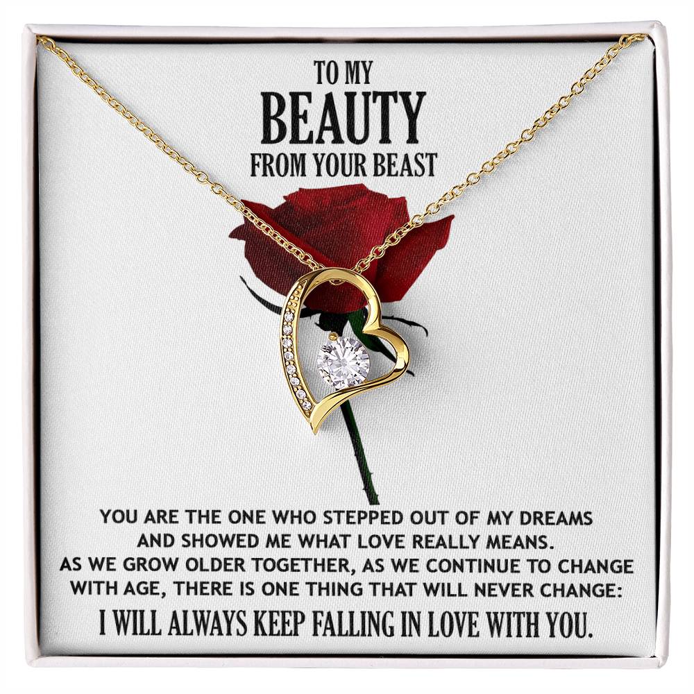 To My Beauty from your Beast Message Card Gift