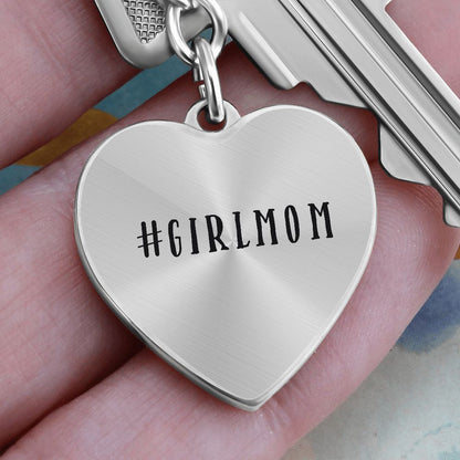 Engraved GirlMom Keychain