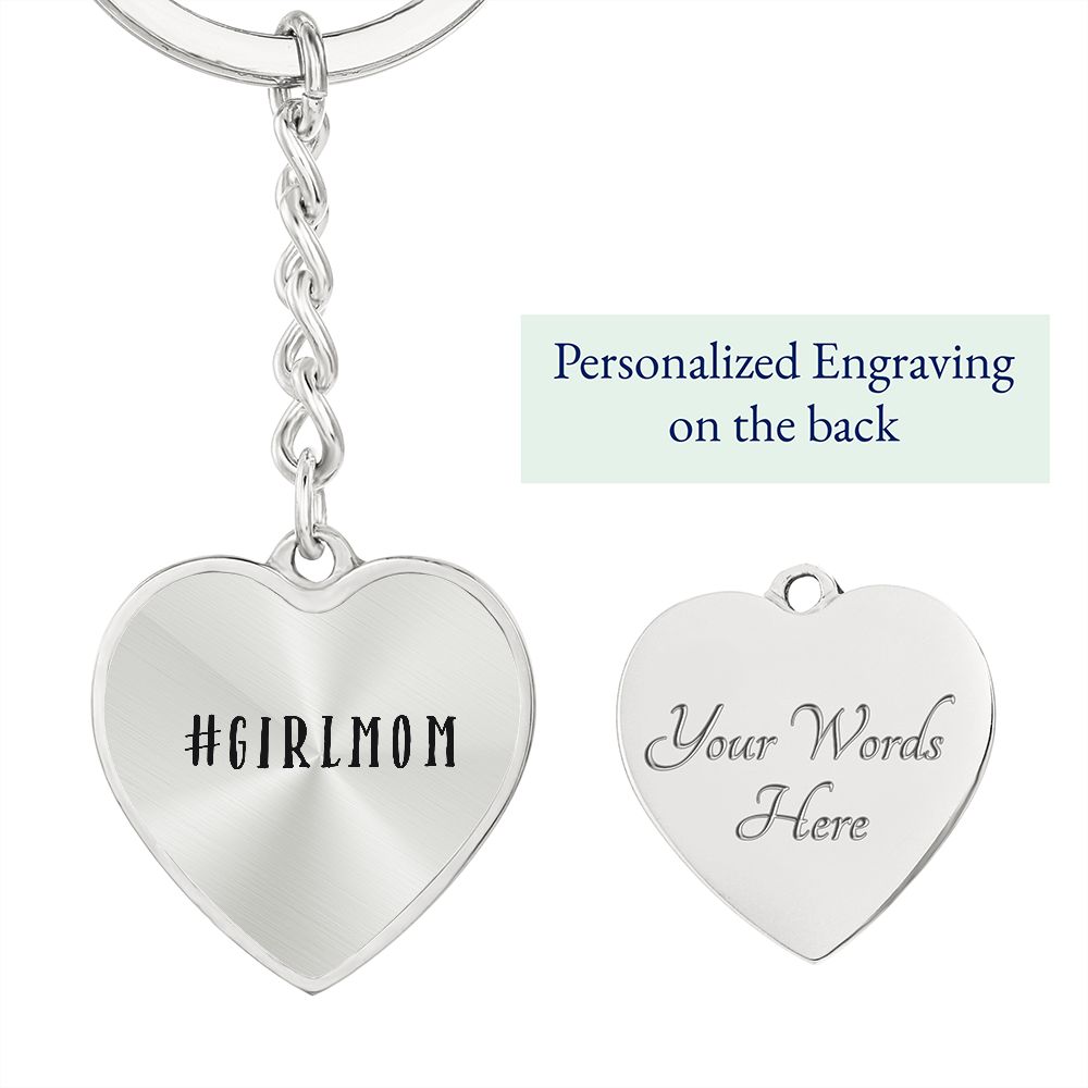 Engraved GirlMom Keychain