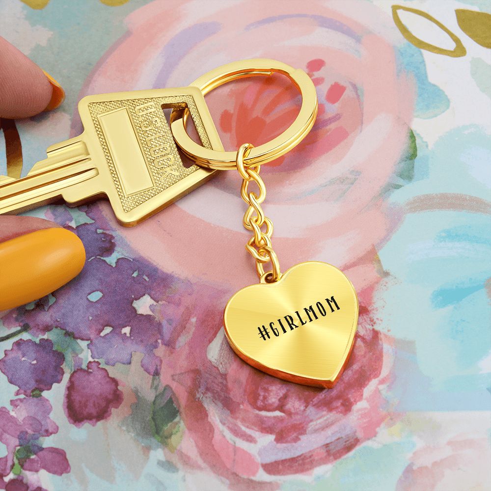 Engraved GirlMom Keychain
