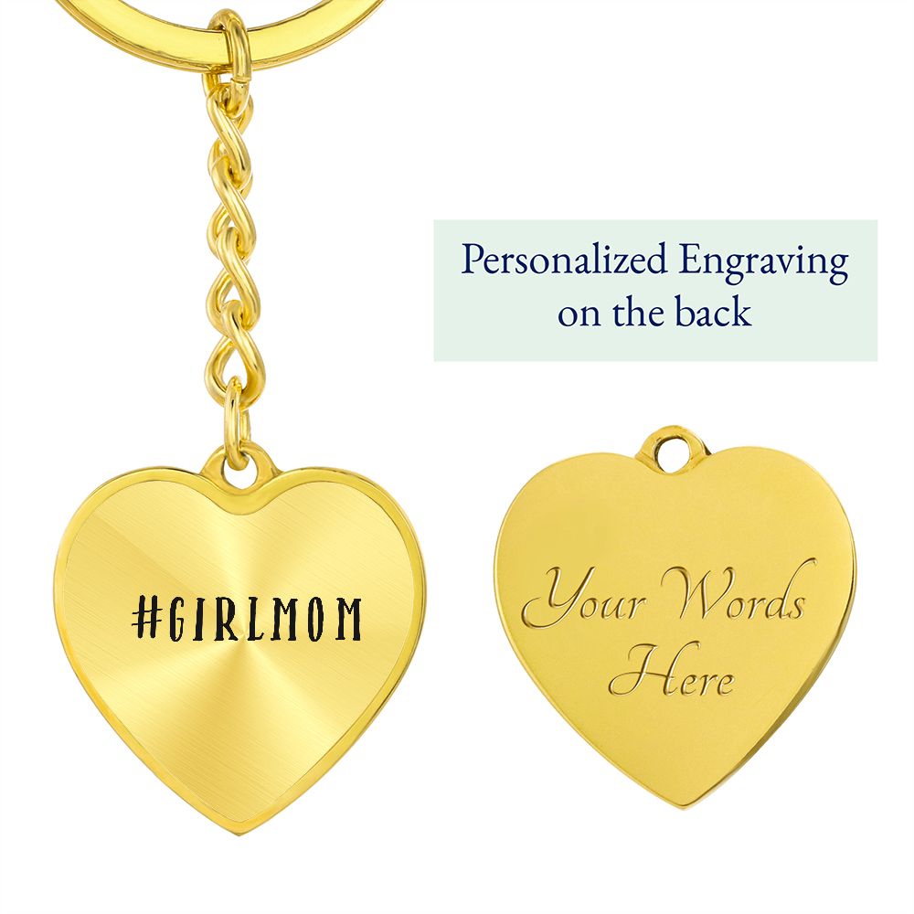 Engraved GirlMom Keychain