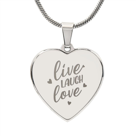 Engraved Live Laugh Love Necklace