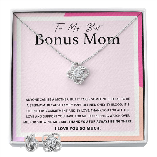 14K Love Knot Earring and Necklace set