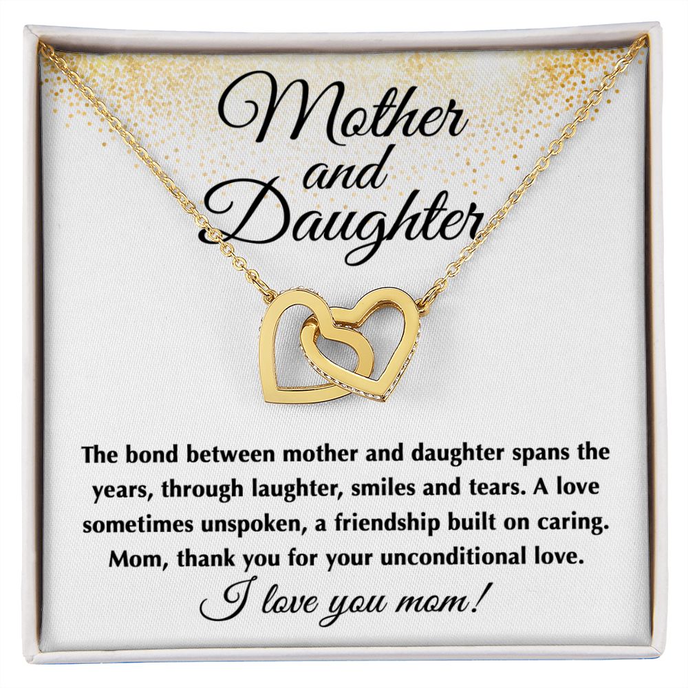 Interlocking Hearts- Mother and daughter Necklace